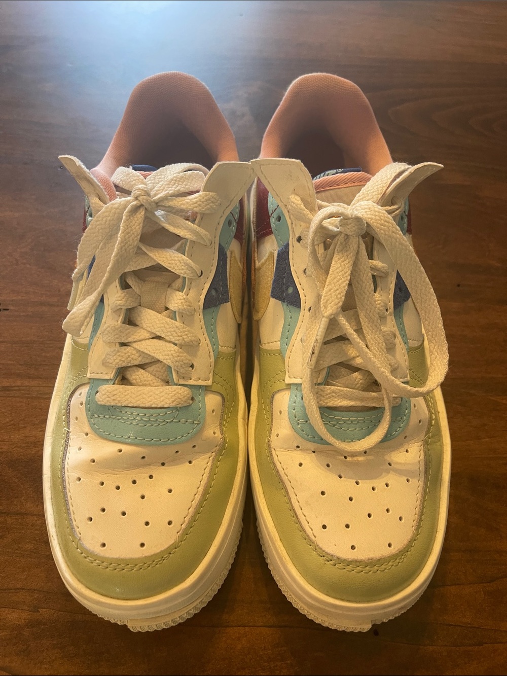 Nike Multicolor Pastel Panel Low-Top Sneakers - excellent condition size 6 - Picture 2 of 5